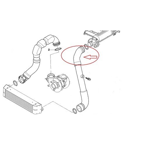  Air intake hose on EGR valve for BMW E46 - BC44723-1 