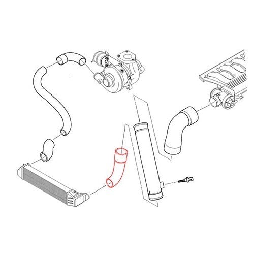  Tubo flexible deadmisión de aire entre el intercambiador y la válvula EGR para BMW E39 - BC44724-1 