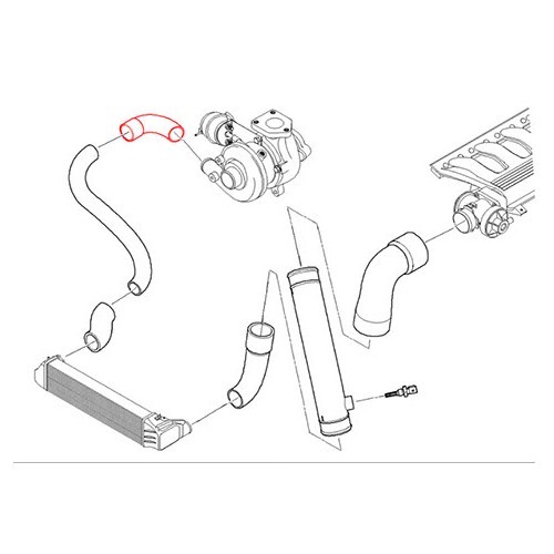 Turbo hose to intercooler for Bmw 7 Series E38 (12/1997-12/1999) - M57 - BC44733