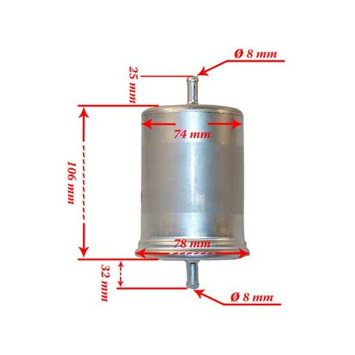  Aluminum gasoline filter for BMW E30, E36 & E34 - BC45705-1 