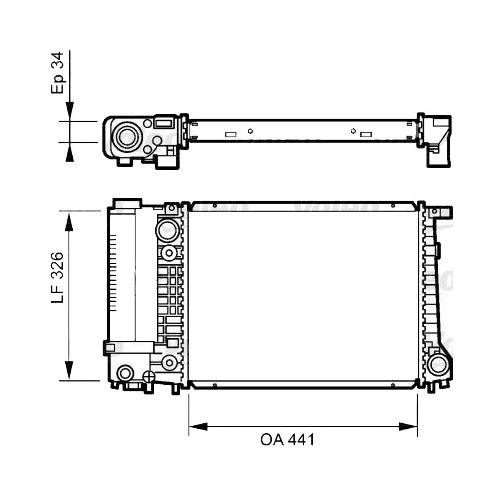     
                
                
    Radiador de agua NRF para Bmw Serie 5 E12 (02/1972-06/1981) - BC50011
