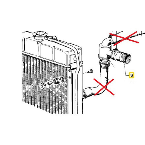 Water hose for Bmw 5 Series E12 (02/1972-06/1981) - BC50508