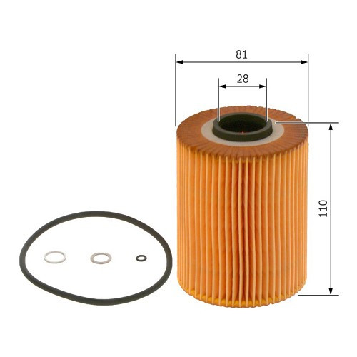 Filtre à huile Bosch pour Bmw Série 3 M3 E46 (07/1999-08/2006) - BC51017