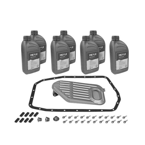  Kit complet de vidange de boîte de vitesses MEYLE pour BMW Série 3 E46 et Série 5 E39 - boîte automatique A5S325Z ZF5HP19 - BC51700 