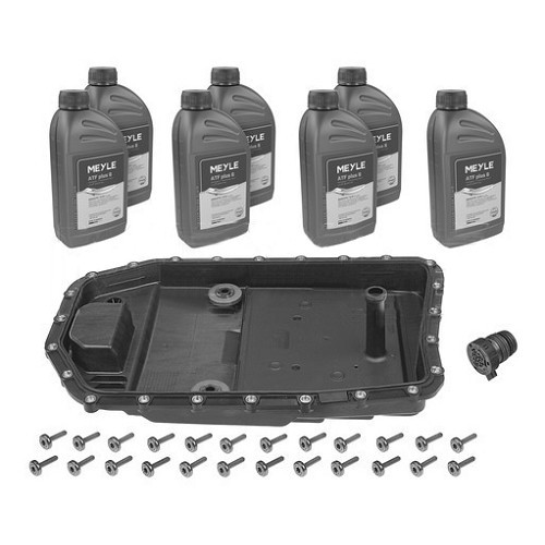     
                
                
    Kit vidange de boîte automatique MEYLE OE pour Bmw Série 7 E65 et E66 (07/2002-07/2008) - BC51711
