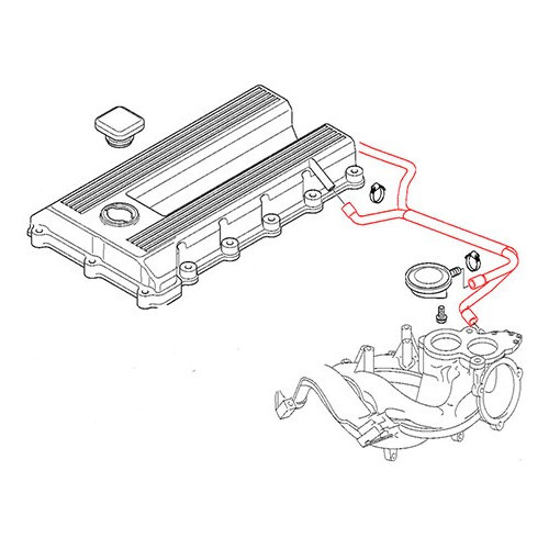 Breather pipe and water connection for BMW E36 - BC53020