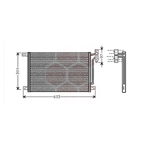  Condensador de ar condicionado para Diesel BMW E46 - BC53033-1 