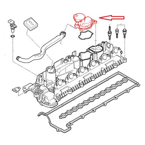  Oliedamp recirculatie ventilatie eenheid BMW E90/E91/E92 - BC53115-1 
