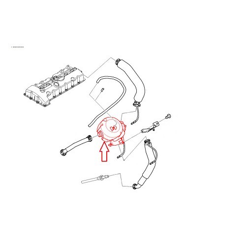  Válvula de ventilação para tampa da cabeça do cilindro BMW E90  - BC53120-1 