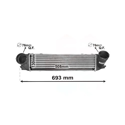  Intercooler para Diesel BMW E90/E91/E92 - BC53125-1 