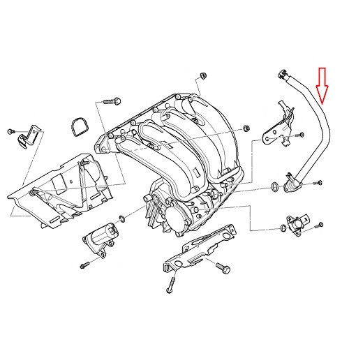  Tuyau de ventilation sur reniflard pour BMW série 1 E81-E82-E87 LCI-E88 120i - BC53169-1 