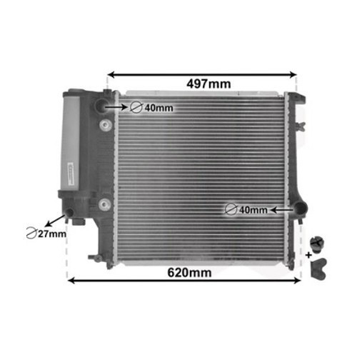  Radiator voor BMW E36 328i met airconditioning - BC55622-3 