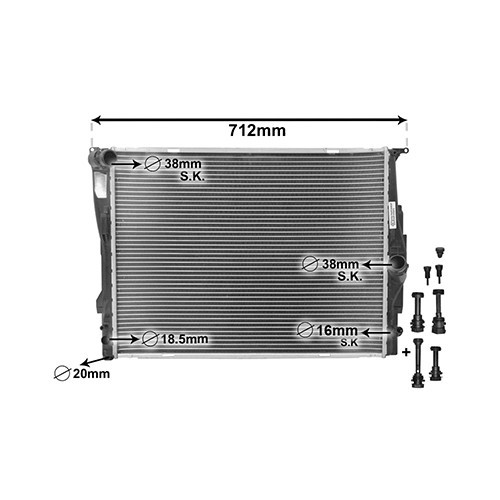 Engine cooler for BMW 1 series E81-E82-E87-E8 125i and 130i with automatic gearbox - BC55641