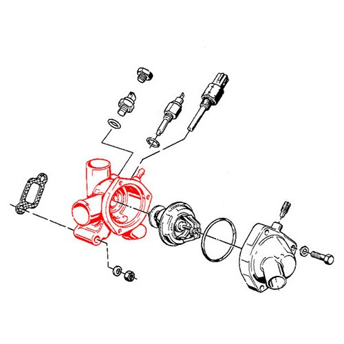 Calorstat housing for BMW E30 6 cylinders Petrol - BC55713