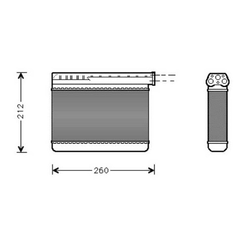  Radiateur de chauffage avec réservoir d'eau plastique pour BMW Série 3 E36 et Série 5 E39 - BC56006-2 