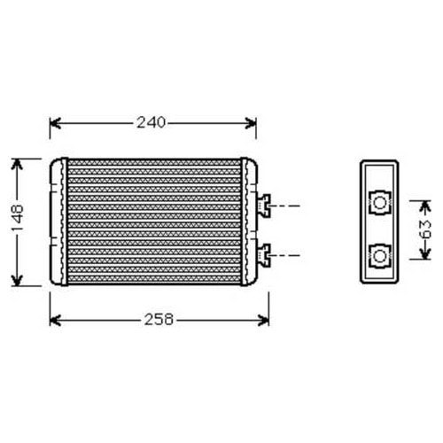 Radiador calefactor para BMW E46 sin aire acondicionado - BC56012-1 
