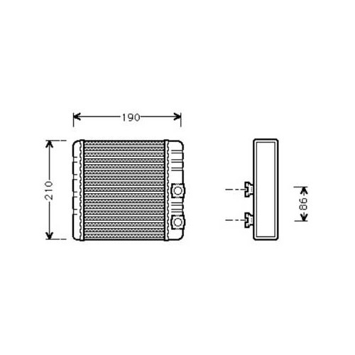  Radiador de calefacción para BMW E46 con climatización - BC56014-2 
