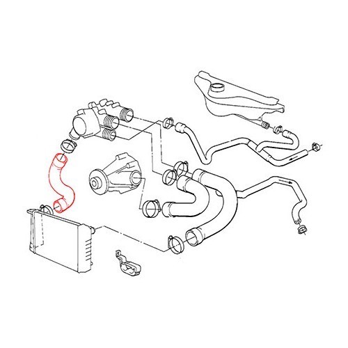  Tubo flexible de agua entre radiador y cárter de termostato para BMW E34 - BC56720-1 
