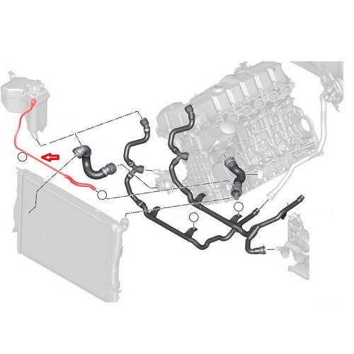  Linha de ventilação para BMW E90/E91/E91/E92/E93 com transmissão manual ou automática - BC56723-1 