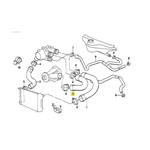  Coolant pipe between pump and thermostat housing for BMW - BC56814-1 