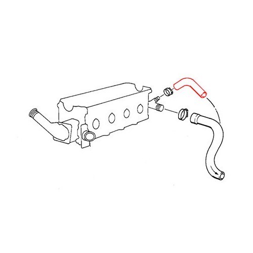  Hose on water connection pipe for BMW E36 M40 - BC56819-1 