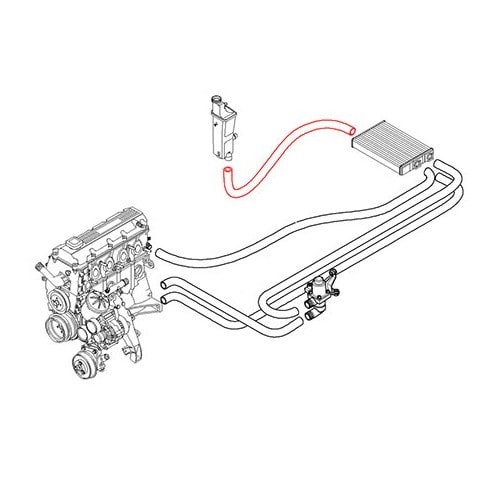  Tubo flexible entre depósito de expansión y radiador de calefacción para BMW E46 - BC56829-1 