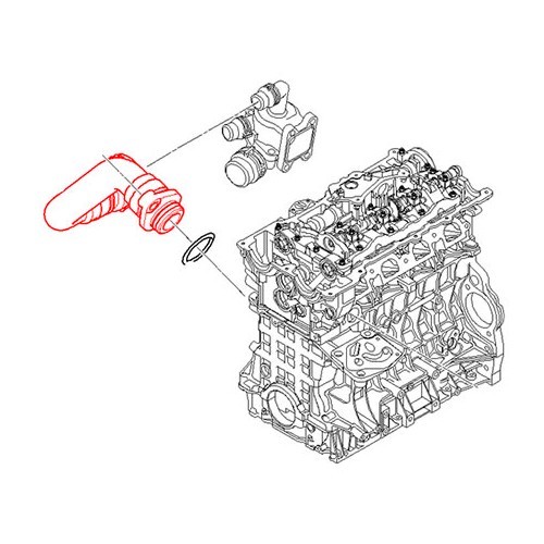 Water hose between engine and thermostat for BMW E46 - BC56837