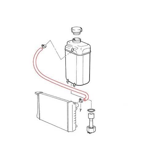  Durite d'eau entre radiateur et vase d'expansion pour BMW E39 Essence - BC56849-1 