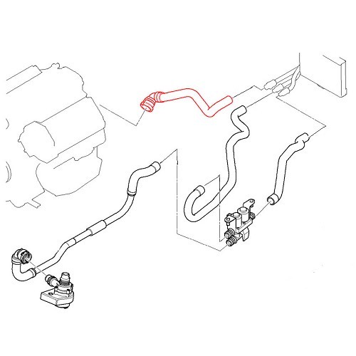  Return hose between heating radiator and engine for BMW X5 E53 - BC56865-1 
