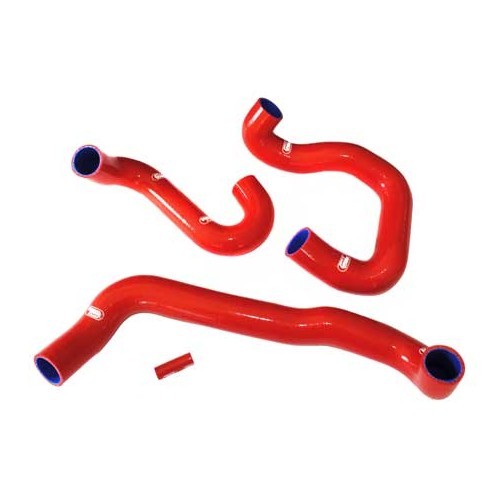  Kit of 4 red SAMCO coolant pipes for BMW E30 6-cylinder phase 1 - BC56910R 