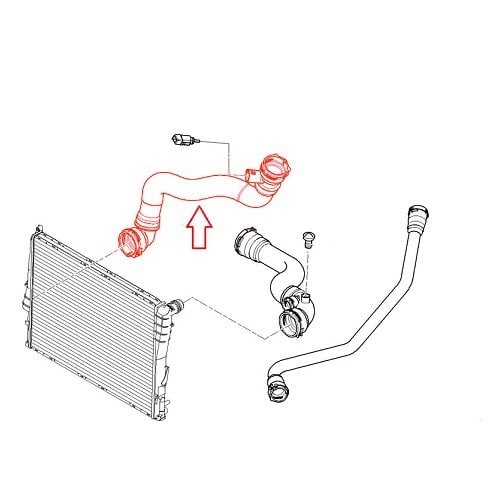  Lower radiator hose for BMW Z4 Roadster M54 engines until ->04/04 - BC56917-1 