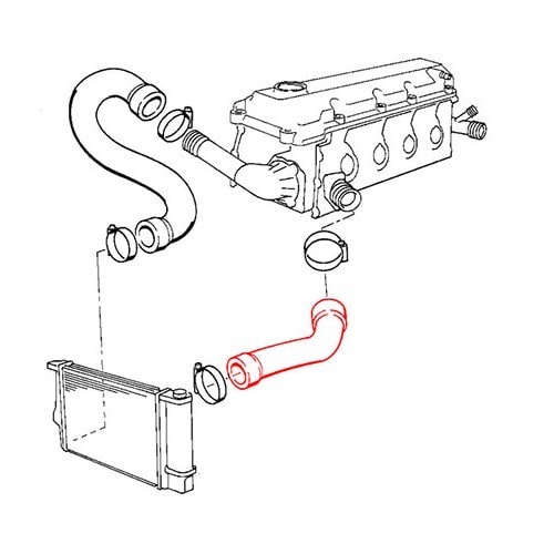  Upper radiator water hose for BMW Z3 (E36) - BC56940-1 