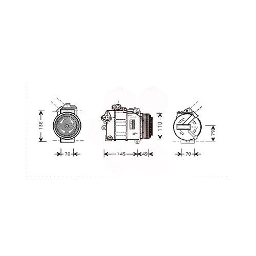  Compressor de ar condicionado para BMW E39 até 09/97 - BC58005-1 
