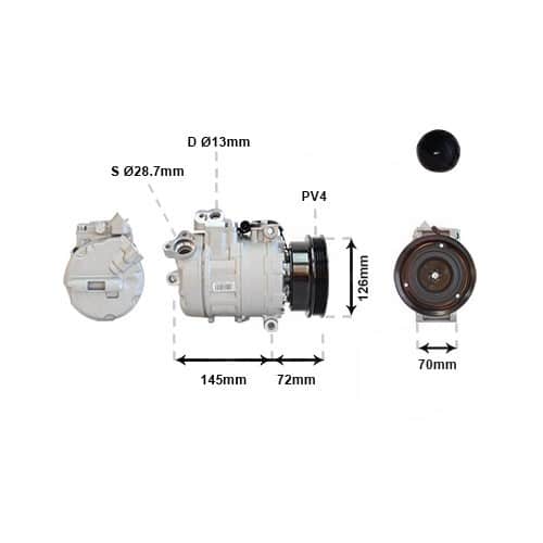  Compressore dell'aria condizionata per BMW E39 motorizzazioni Diesel - BC58007-1 
