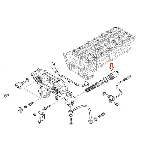  Válvula de comando eléctrico do eixo de cames para BMW E46 - peça genuína BMW - BD20153-4 