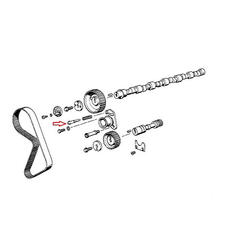  Securing pin for timing belt tensioner roller for BMW E12 & E28 - BD30020-1 
