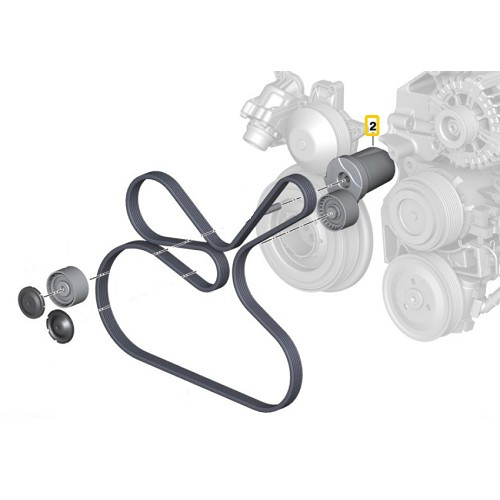 Power steering and air conditioning belt tensioner for BMW E60/E61 LCI - BD30362