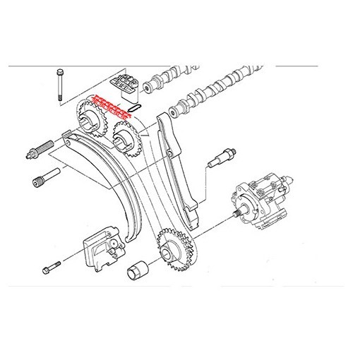 Chaine supérieure de distribution pour BMW E46 Diesel - BD30411