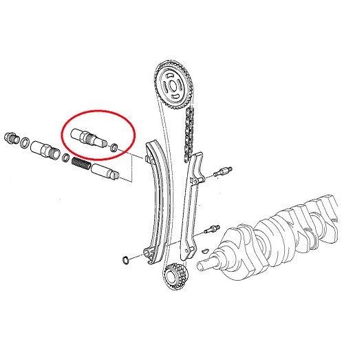  Main timing chain tensioner for BMW E60/E61 - BD30486-1 