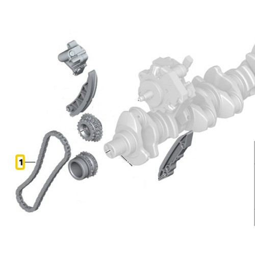 FEBI catena di distribuzione per BMW X5 E53 diesel (10/2003-09/2006) - motore M57D30TU - BD40402