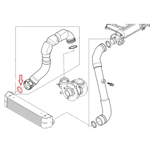  Boost air hose seal for BMW E60/E61 535d - BD71465-1 