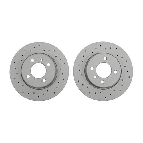  Zimmermann drilled solid front brake discs 260x12.7mm for BMW 3 Series E30 Sedan and Coupé without ABS (03/1982-04/1991) - pair - BH30300Z-1 