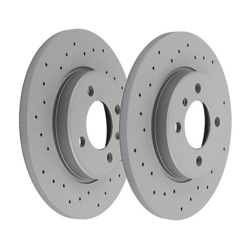  Zimmermann drilled solid front brake discs 260x12.7mm for BMW 3 Series E30 Sedan and Coupé without ABS (03/1982-04/1991) - pair - BH30300Z 
