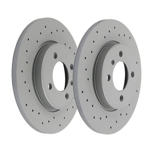  Zimmermann drilled solid front brake discs 260x12.7mm for BMW 3 Series E30 Sedan and Coupé without ABS (03/1982-04/1991) - pair - BH30300Z 