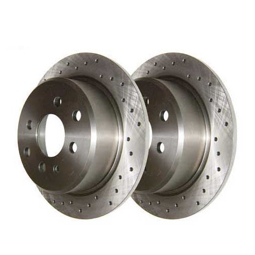  Zimmermann 258x10mm drilled solid rear brake discs for BMW 3 Series E30 Sedan Coupé Touring and Convertible (12/1981-02/1994) - pair - BH30500Z 
