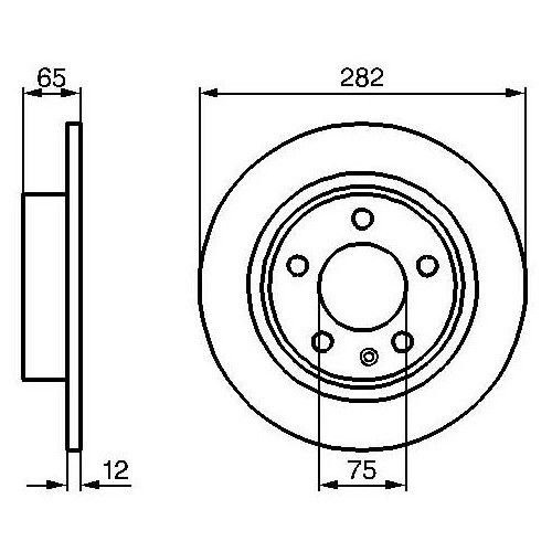  1 original-type rear disk for BMW E30 M3 2.3L and 2.5L - BH30520 