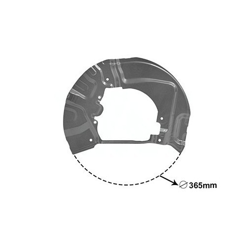  Placa antipolvo de disco delantero izquierdo para BMW E60/E61 - BH30741 