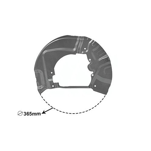  Flasque anti-poussière de disque avant droit pour BMW E60/E61 - BH30742 