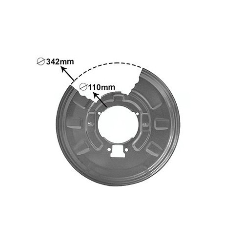     
                
                
    Flasque anti-poussière de disque arrière droit 342mm pour BMW E46 - BH30746
