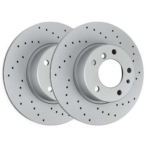  ZIMMERMANN 302x22mm drilled ventilated front discs for BMW E34 - set of 2 - BH31100Z 